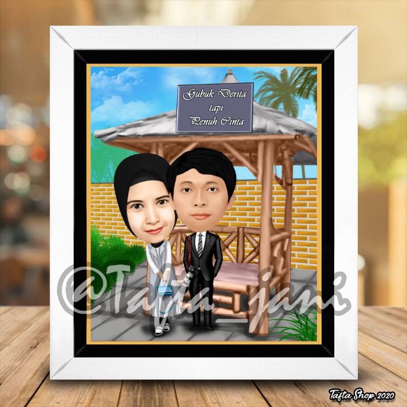 

Karikatur pasangan Kado ulang tahun kado anniversary karikatur ultah karikatur nikah Hadiah unik