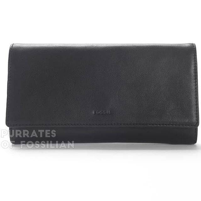Dompet Wanita ORI FOSSIL Emma RFID Flap Clutch Black