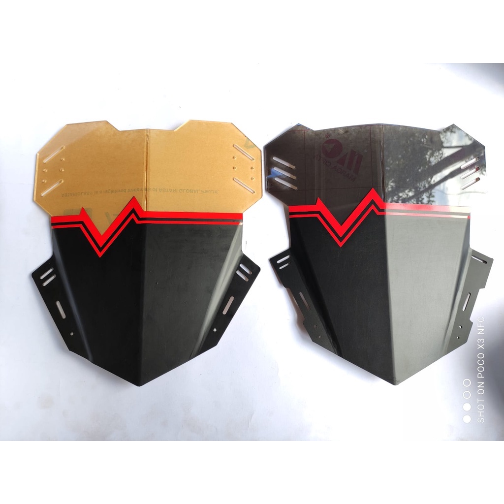 VISOR CUSTOM 40 CM  WINDSHIELD POLET CUSTOM NVL 40 CM  VIXION BEAT VARIO MIO M3 | MIO J | MIO Z | MIO GT VISOR CUSTOM VISOR MIO VISOR TOURING WINSHIELD TOURING HONDA VARIO 125/150 LED 2015-2017 VISOR CUSTOM VISOR VARIO WINDSHIELD VARIO