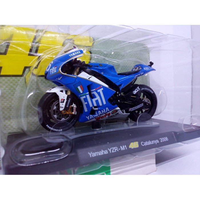 Diecast Miniatur Motogp Yamaha YZR-M1 Valentino Rossi Catalunya 2008