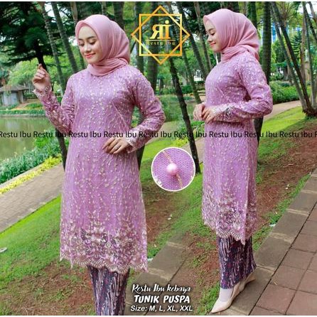 set kebaya tunik puspa berkualitas