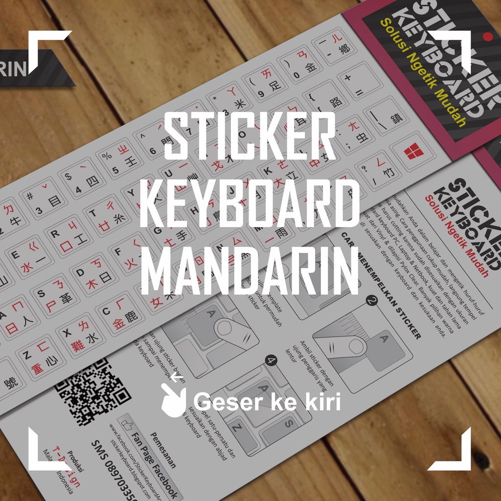 

STIKER KEYBOARD MANDARIN STICKER TIONGHOA