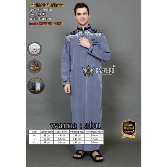 Jubah Pria Bordir AlFahreza Original RAFVERO - JUBAH PRIA