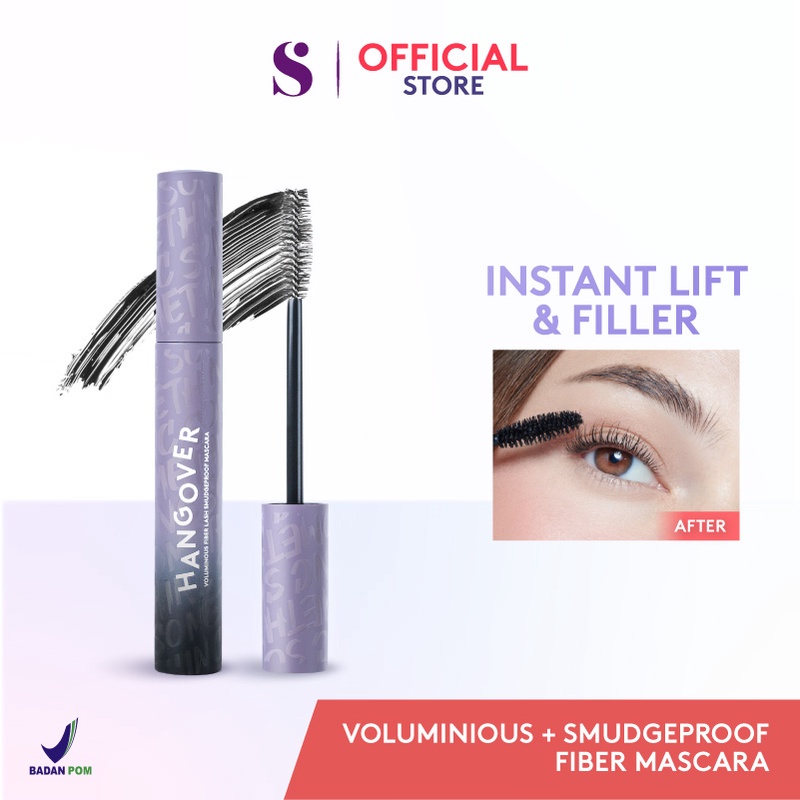 ❤️ Cloudy ❤️ Somethinc Hangover Voluminous Fiber Lash Smudgeproof Mascara Original 100% / Macara waterproof