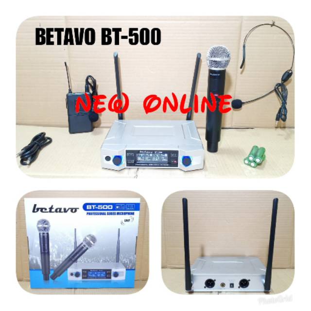 Mic wireless BETAVO BT 500 mic pegang jepit headset