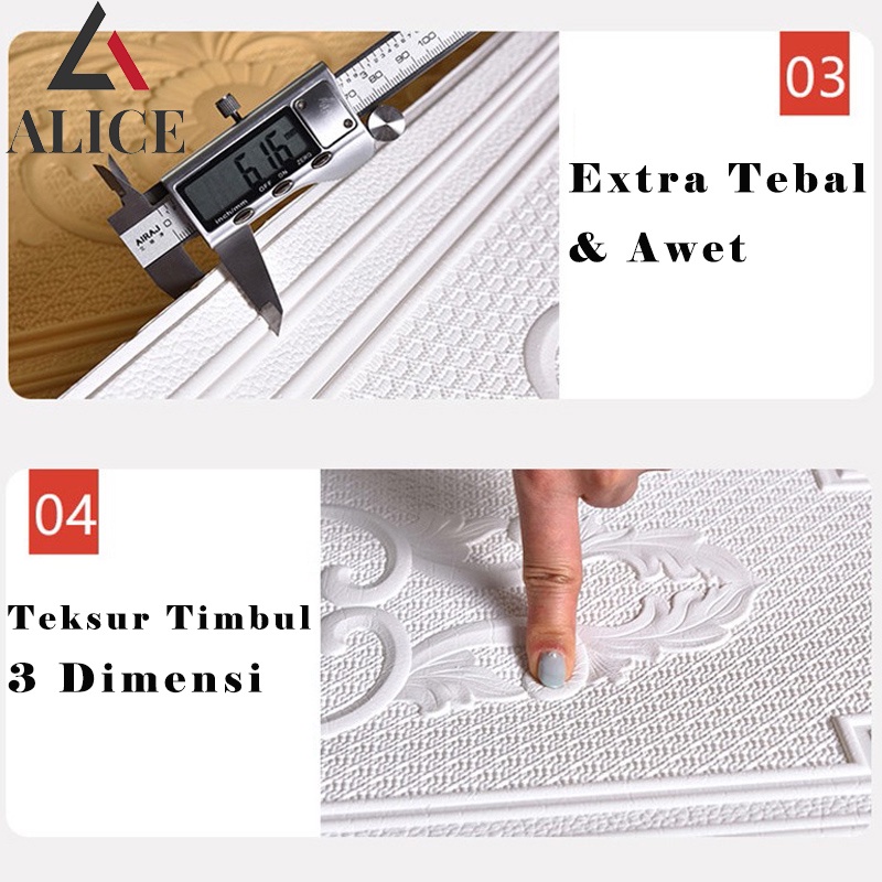 1 Wallpaper 3D Wallpaper Dinding 3D Wallpaper Foam High Quality Best Seller 70X90CM Premium-3