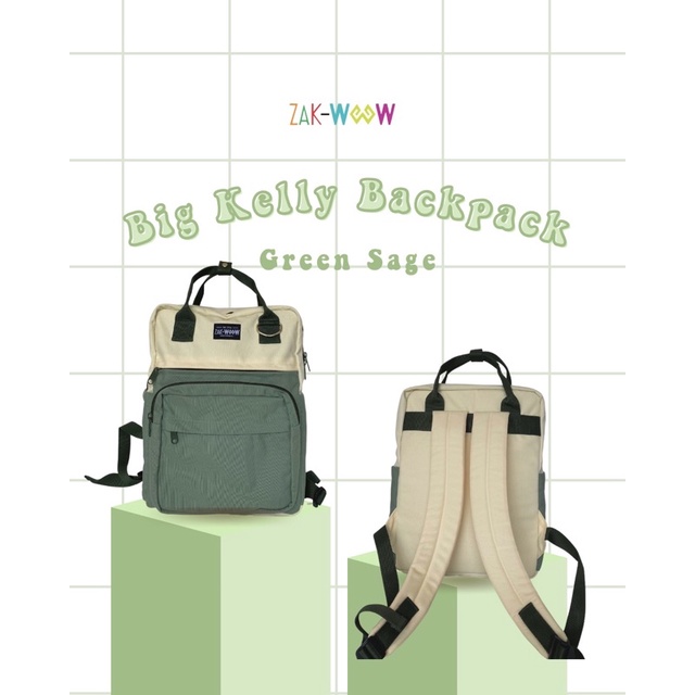 Kelly Backpack Besar-Green sage
