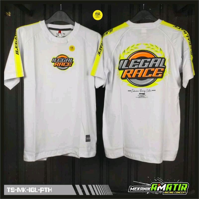 baju kaos distro Racing ilegal race original mekanik amatir