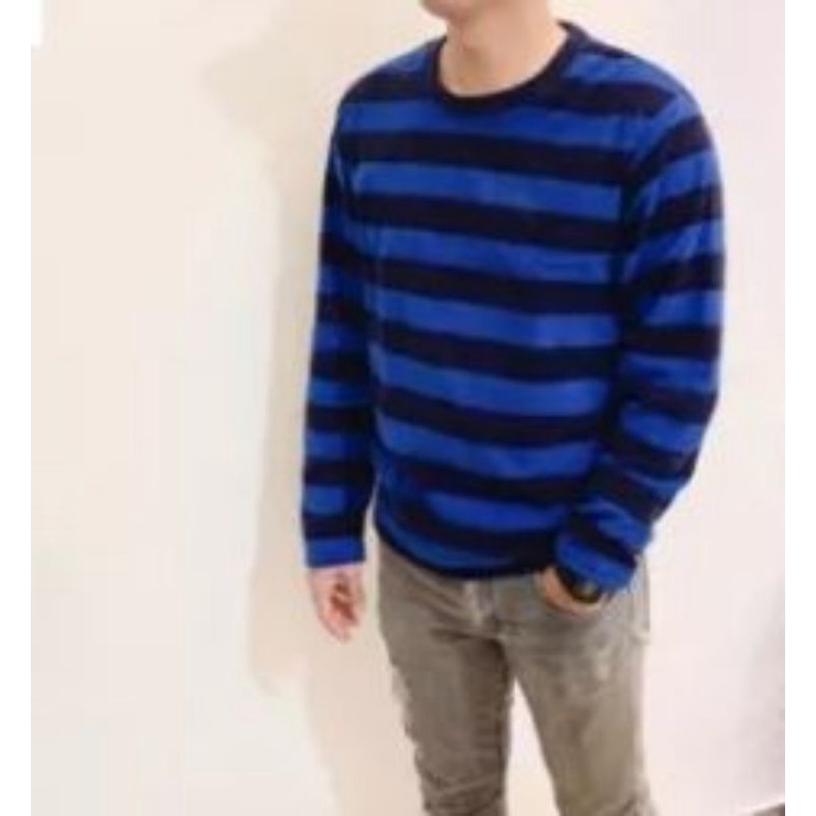 (HARGA GLOSIRAN) PREMIUM LONG SLEEVE KAOS RIB- Kaos Wafer Lengan Panjang / Kaos Rajut PRIA