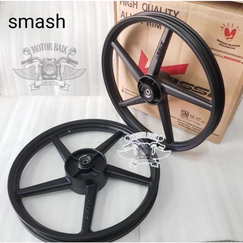 Velg velek pelek racing smash 1set ROSSI depan belakang goose 140 160 ring 17