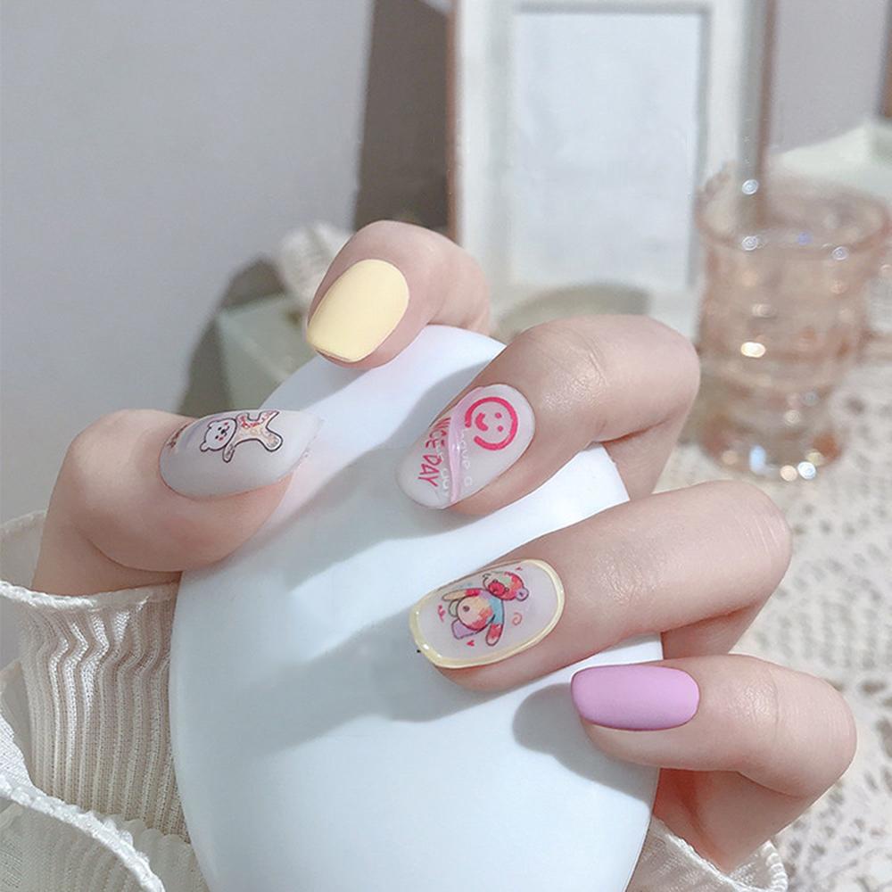 Mxbeauty Stiker Nail Art Gadis Bintang Beruang Perekat DIY Aksesoris Nail Art