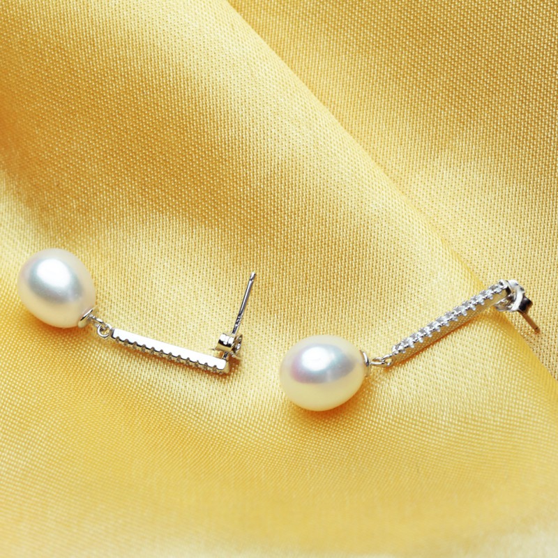 Anting Mutiara Air Tawar ASLI Import korea S925 Sterling Silver - A026