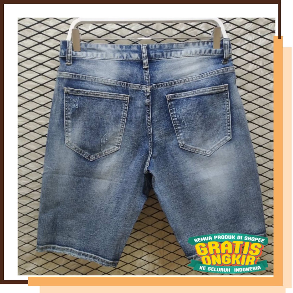 Model Versi Terbaru Remaja Dewasa 606 505 / Celana Pendek  Pria Jeans  Import High Quality Premium G