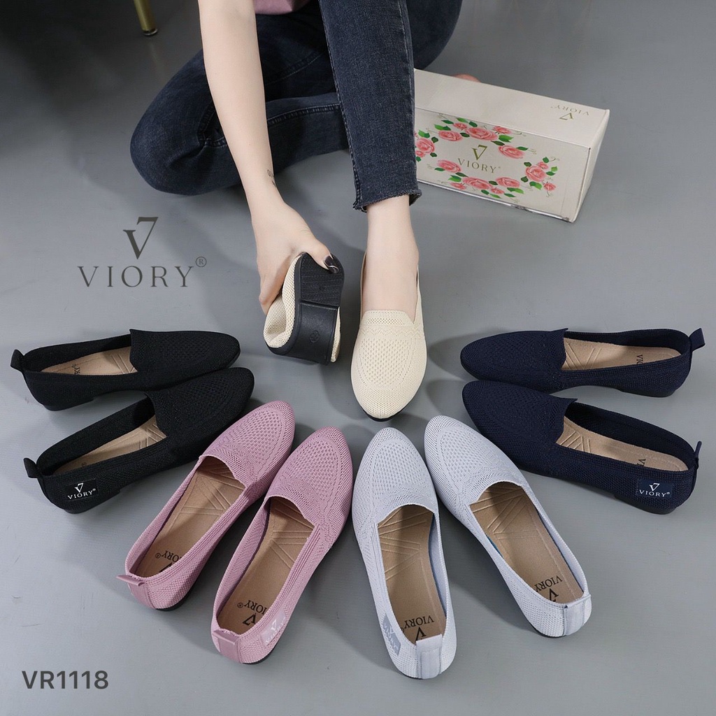 VIORY Sepatu Wanita Flykint Flat Shoes #VR1118 ORIGINAL