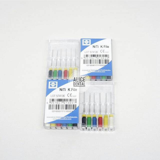 Dental kfile Nitiflex k-file niti dentsply file endo endodontic files jarum endo 21mm 25mm 15-40 45-80 ALICE DENTAL