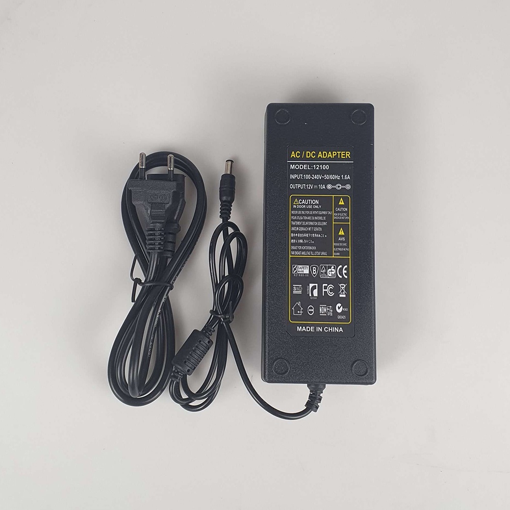 Power Adaptor LED Strip Monitor DC 12V 10A - 12100