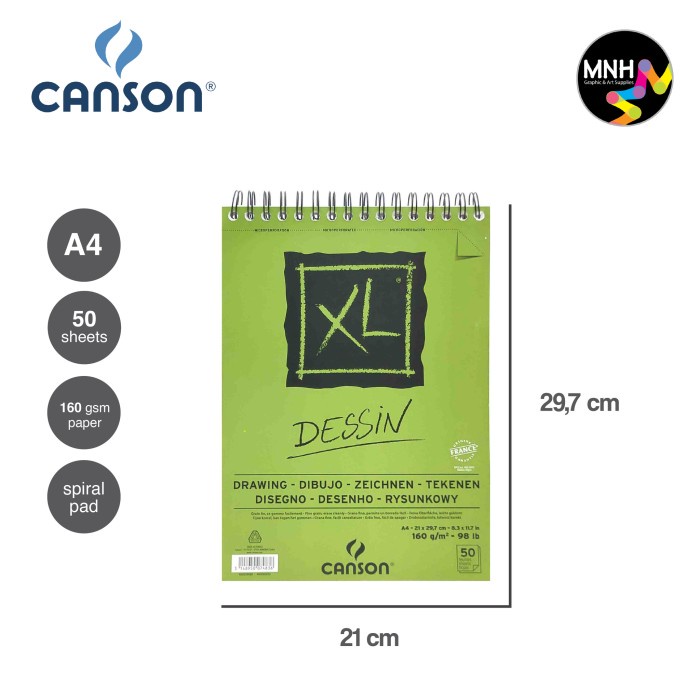 

Sketsagambar- Drawing Book Canson Xl 160G A3 - A5 - Ukuran A4 -Buku-Gambar-Sketsa.