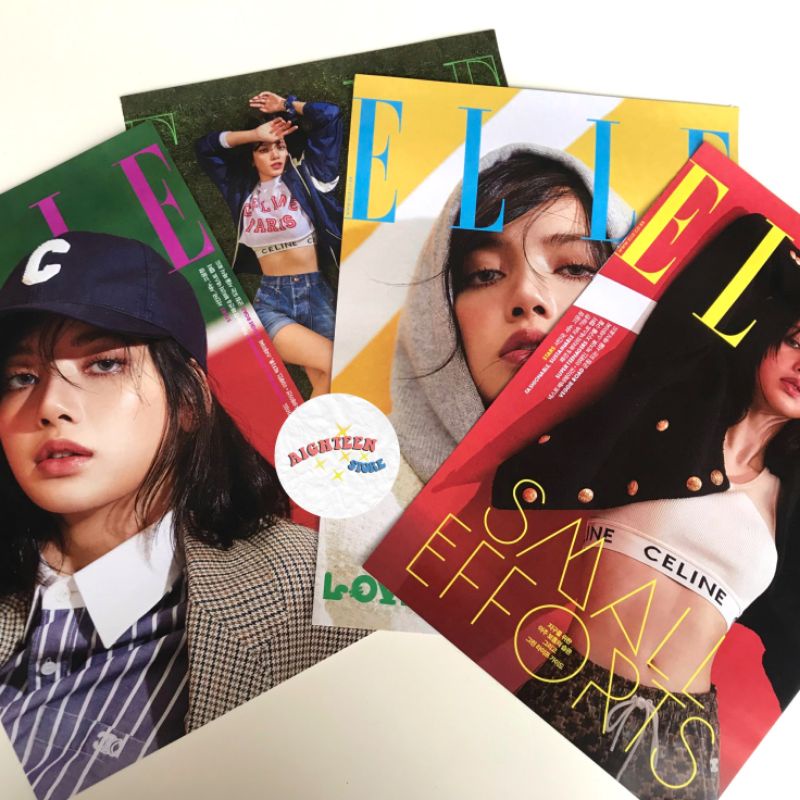 Blackpink Lisa Elle Issue Poster A4 (1 set : 4 pcs) - Kpop Poster