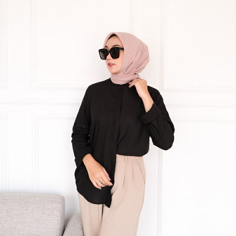 MAUDY SHIRT / KEMEJA RAYON POLOS