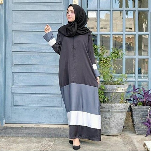 ADISTIA DRESS Bahan Baloteli Pakaina Wanita Gamis Panjang Terusan Gamis Wanita Dress Mulim Terbaru