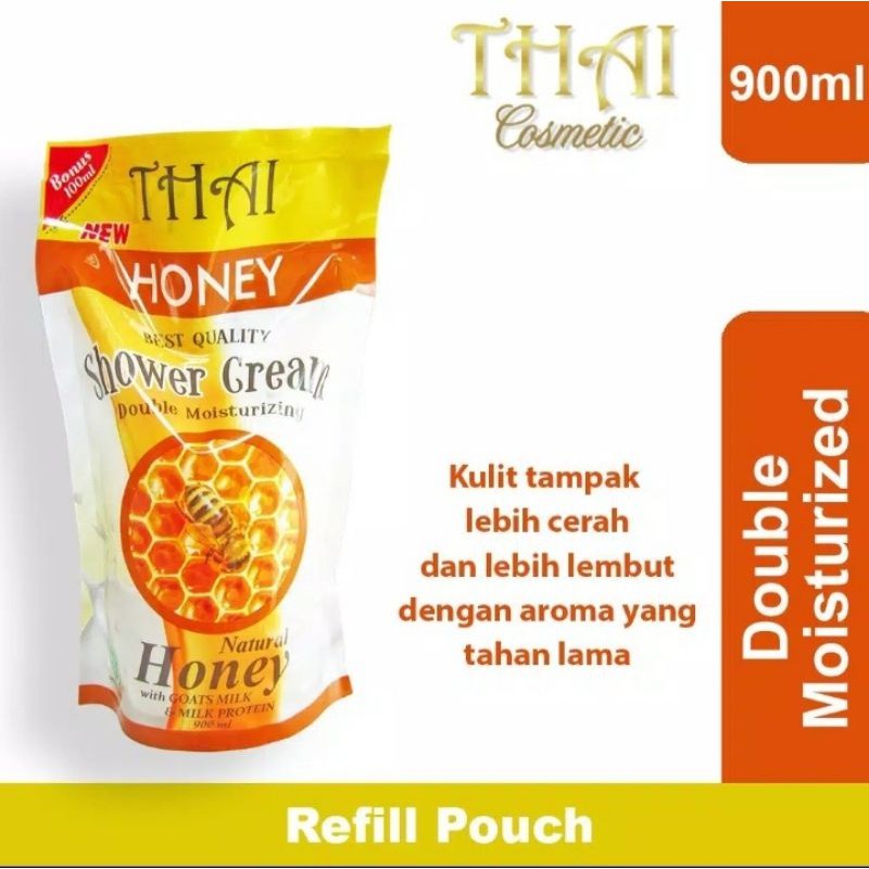 THAI Body wash Refill (Goat's Milk, Bengkoang, Honey ) 900ml+100ml.