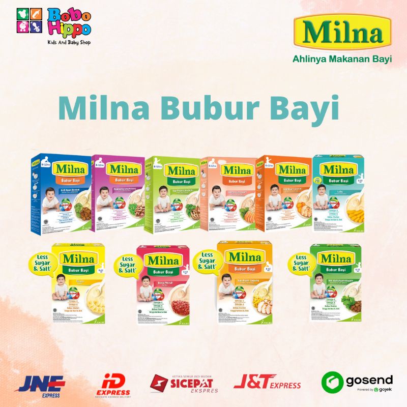 Milna Bubur Bayi 120gr 6-12 bulan - GLUTEN FREE kemasan sachet