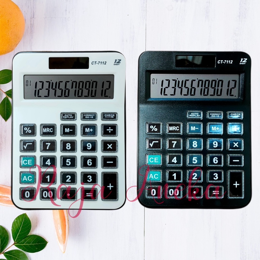 

Calculator Citizen CT 7112 Warna Hitam dan Putih 12 Digit CHECK AND CORRECT CT7112