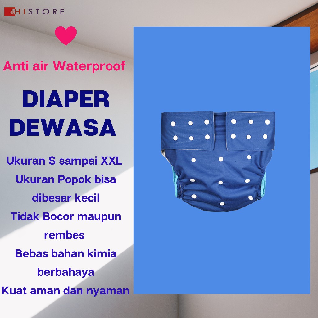 [HI]CLODI DEWASA &amp; INSERT POPOK KAIN DEWASA  POPOK LANSIA ADULT DIAPER WATERPROOF BAHAN PREMIUM