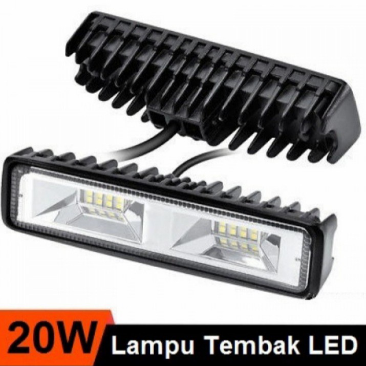 *COD* Lampu Tembak Sorot Led Bar Cree 16 mata 20watt 12V - Lampu tembak