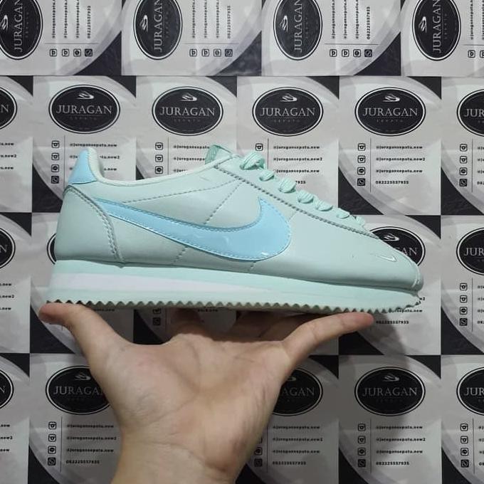 nike cortez mint green