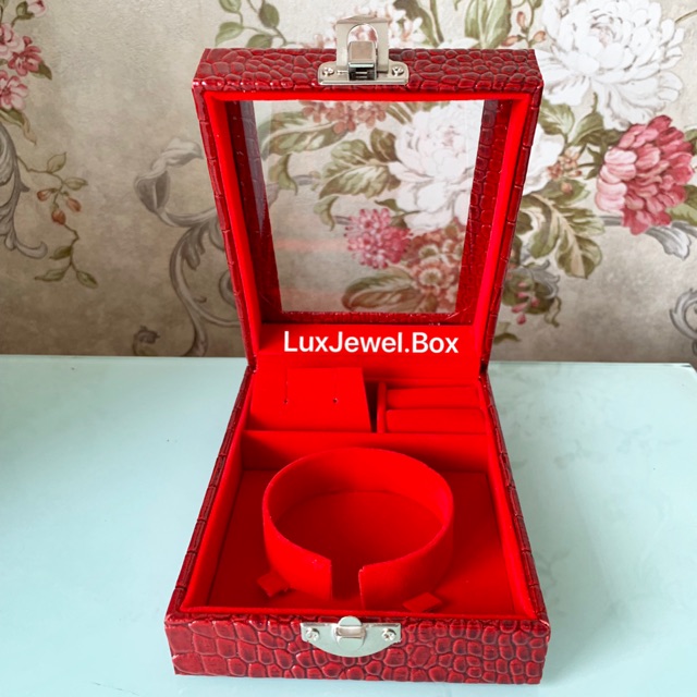 Kotak Perhiasan Set 1, dari Kulit Sintetis. Cocok untuk kotak Mahar/ Seserahan