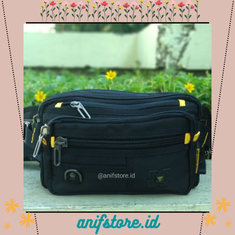 Tas pinggang pria waistbag cowok import Korea terlaris