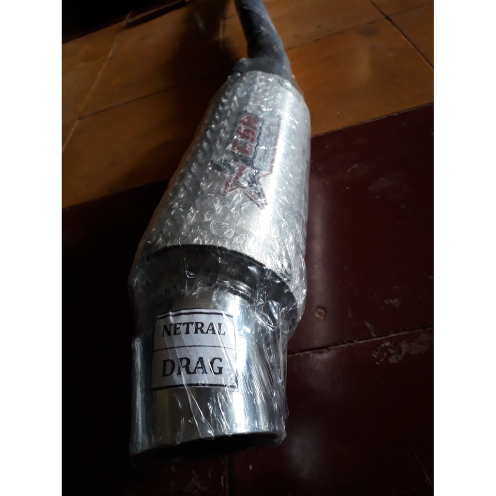 knalpot racing supra x 125 chrome merk csr suara ngebas n bac 96