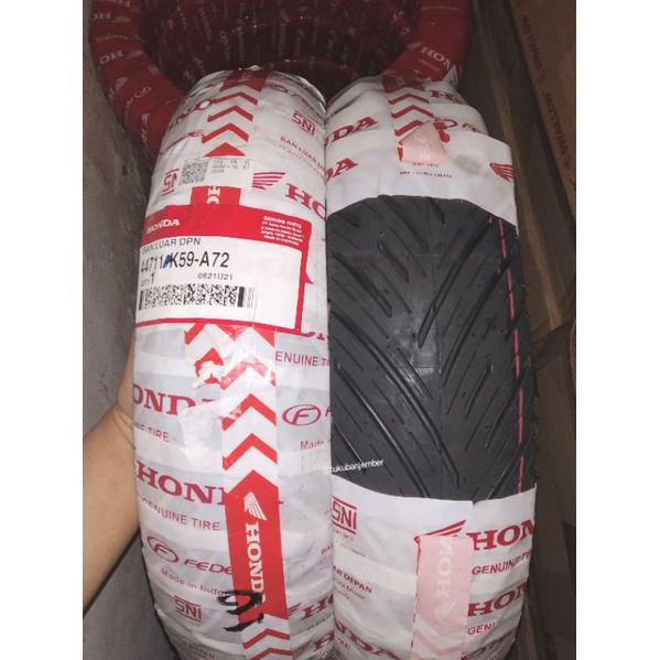 BAN LUAR AHM HONDA FEDERAL MATIC 90/80 RING 14 K59-A72 DEPAN VARIO 125/150 NEW TUBELESS