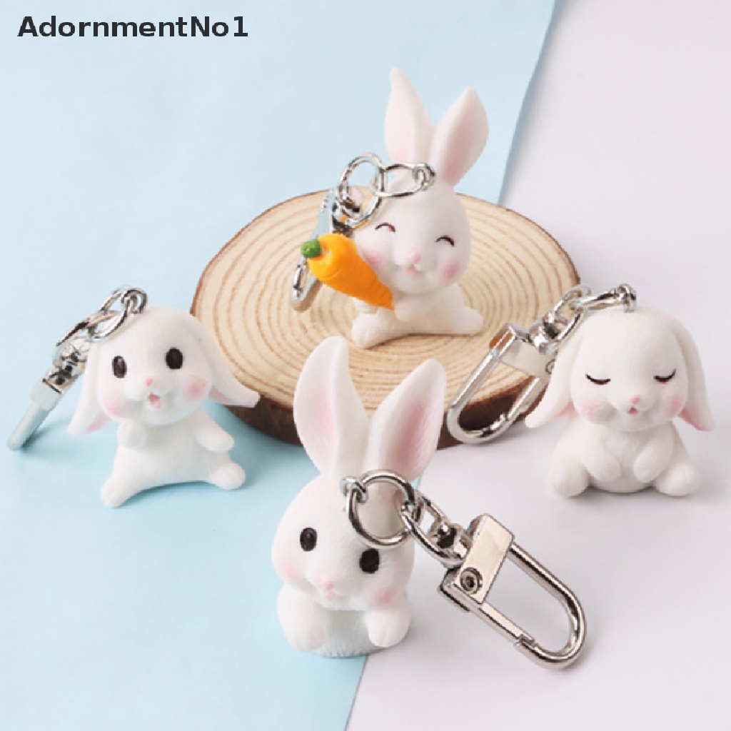 [AdornmentNo1] Cartoon Rabbit key Chain INS Girl Cute Car Key Chain Student Bag Pendant [new]