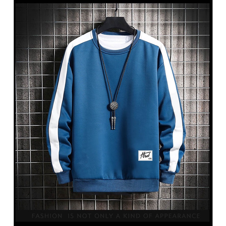 HLRD SWEATER  CREWNECK PLAT TANGAN LOGO BORDIR // SWEATER BASIC PRIA DAN WANITA