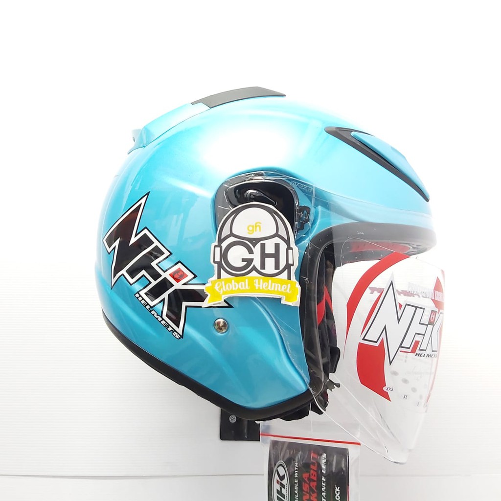 HELM HALF FACE NHK R6 NHK R-6 SOLID ICE BLUE