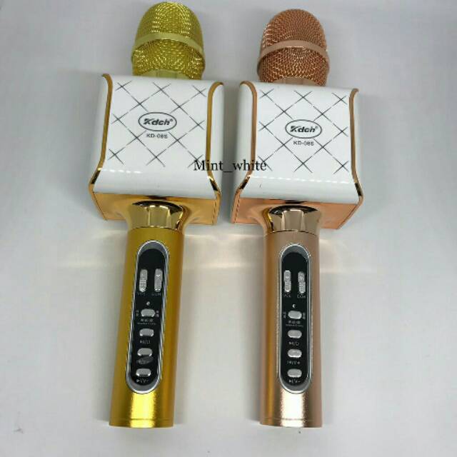 Mic Karaoke KD-08S / Microphone  Bluetooth Kdch-08s / Microphone Portable bisa Turn off suara Vocal