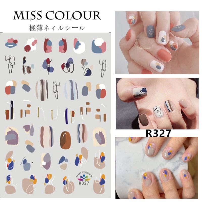 STIKER KUKU MODEL ABSTRACT NAILART MOTIF BEST SELLER GAYA JEPANG NAIL STICKER ABSRAC NAILART