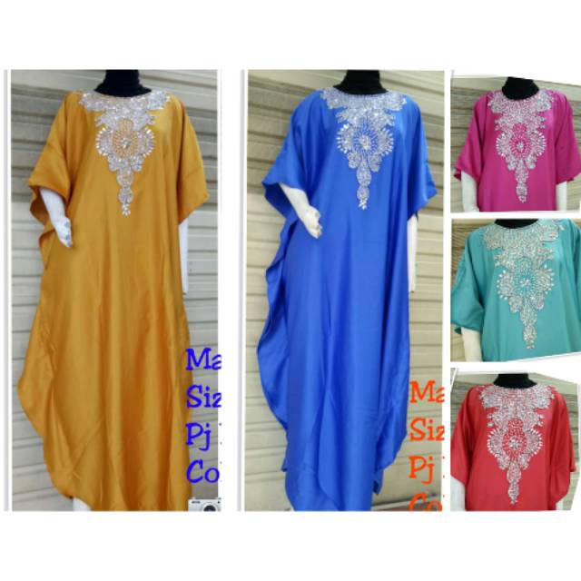 KAFTAN DAHLIA(warna)/KAFTAN SATIN PAYET/KAFTAN WANITA