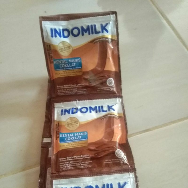 

susu kental manis cokelat indomilk 1 renteng isi6 sachet