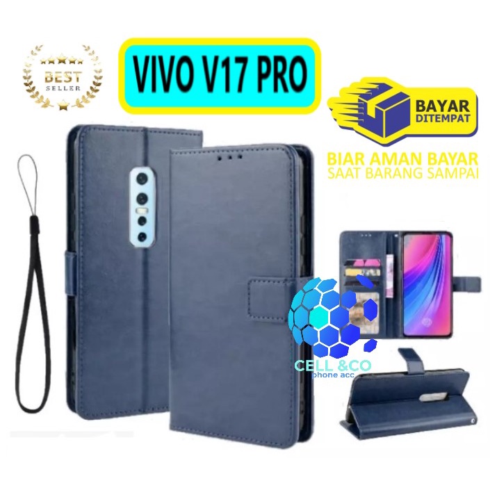 Flip cover VIVO V17 PRO Flip case buka tutup kesing hp casing flip case leather wallet