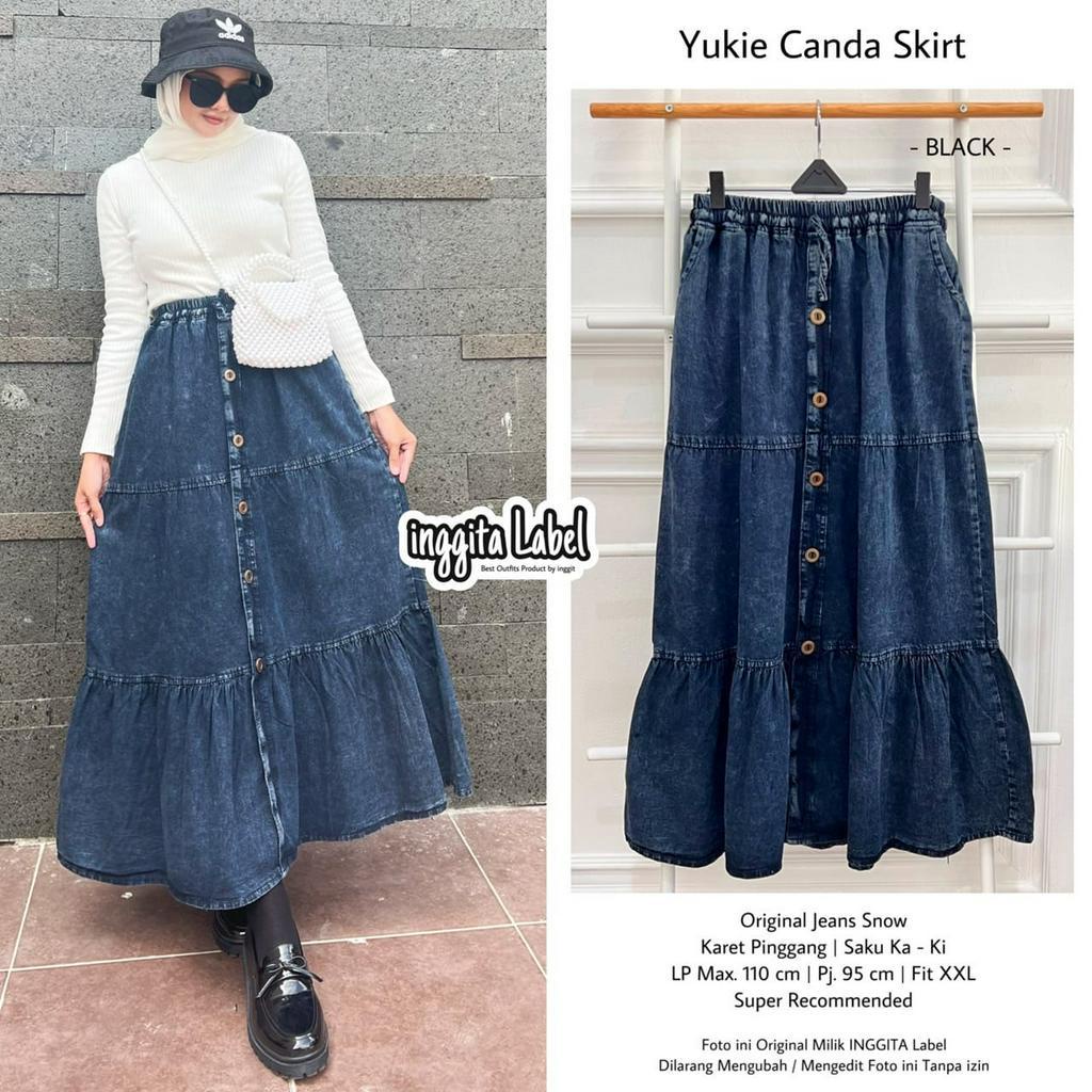 ROK JEANS JUMBO / 3.10 / SKINNIE TICKA YUKA YUKIE / UMBRELLA SKIRT / ROK ALLSIZE FIT TO XL / INGGITA