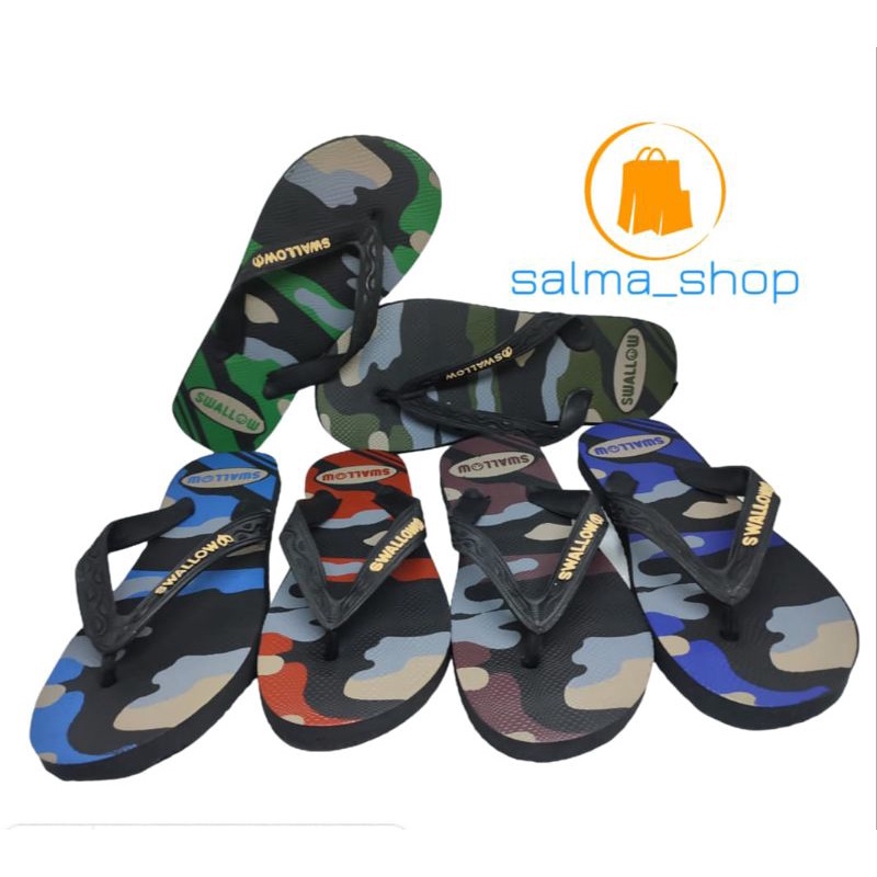 Sandal Swallow Pria Sendal Jepit Swallow Camo Bahan Tebal Terbaru Murah