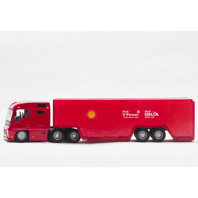 Limited Edition Diecast Truk Shell Hauler By Bburago