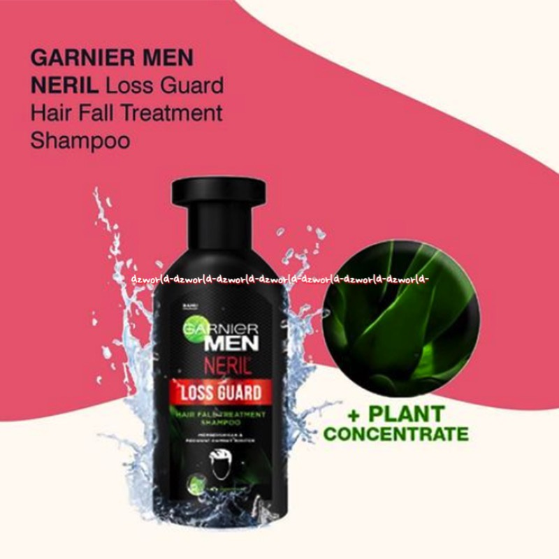 Garnier Men Neril 200ml Loss Guard Hair Fall Treatment Shampoo Membersihkan Merawat untuk Rambut Rontok