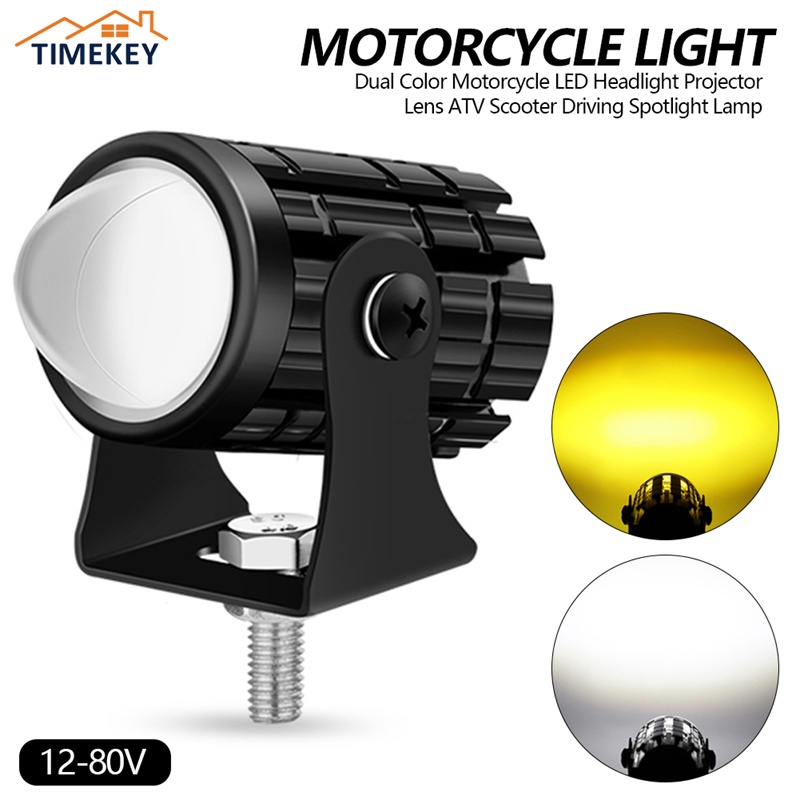 Tk Lampu Sorot Led 12-80v Dua Warna Untuk Motor Atv Skuter