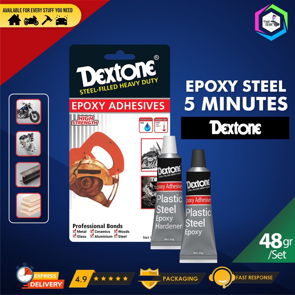 LEM DEXTONE EPOXY STEEL 5 MINUTES 48gr Plastik Steel