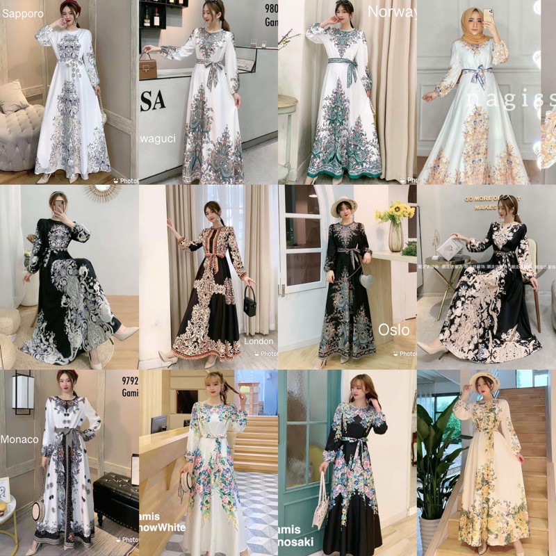 SALE!!! RESTOCK!!! DRESS GAMIS ESTILO SERIES 02 IMPORT BKK-1