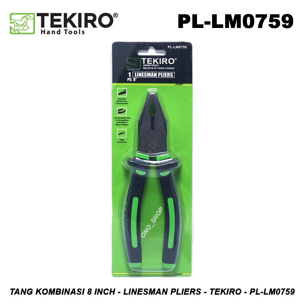 Tang Kombinasi 8 Inch Linesman Pliers Tekiro PL-LM0759